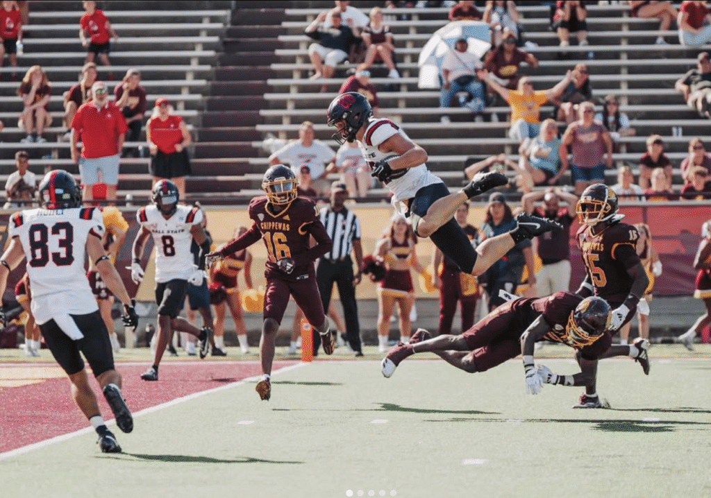 University of Houston football's new tight end Tanner Koziol isn't afraid to seek out contact in order to make a play.